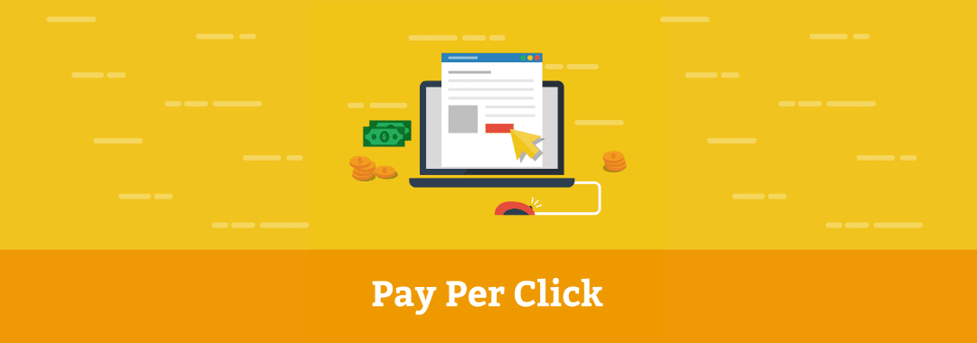 Computer with Pay Per Click written below